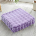 JKMAX 22 inches Floor Pillow for Adults - Large Meditation Cushion with Thick Foam & Soft Tufted Cover - Premium Outdoor Square Floor Cushion Seat - Yoga Pillows for Sitting On Floor - Light Purple