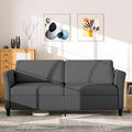 Valthie 79.1" Corduroy Loveseat Sofa, Modern Comfy Couches with Side Pocket, 3-Seater Sofa Couch for Living Room, Bedroom and Small Spaces,Grey