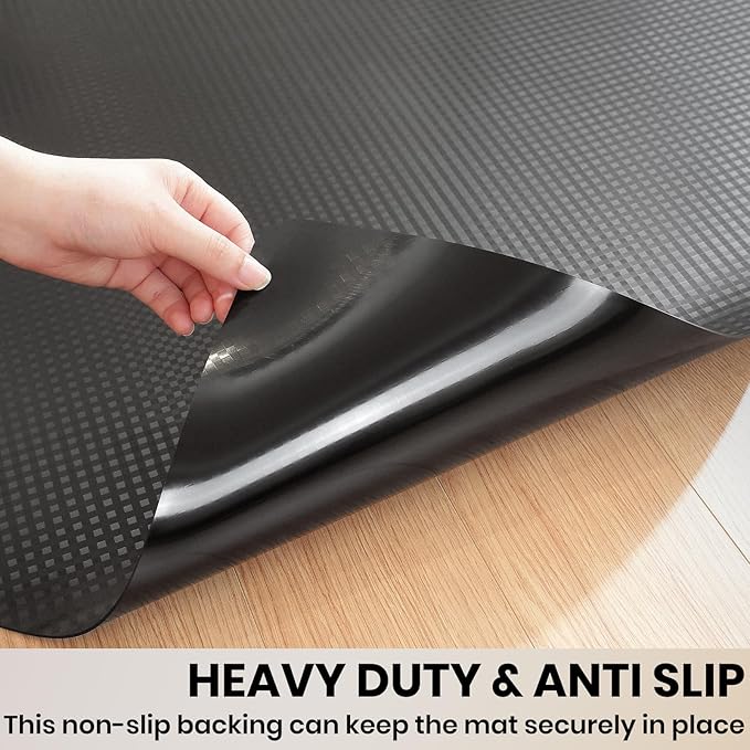 Gaming Chair Mat for Hardwood Floor, 36 x 60 Inch Computer Desk Chair Mat, Black Plastic Floor Protectors for Chairs, Heavy Duty Wood Tile Floor Mats for Home & Office