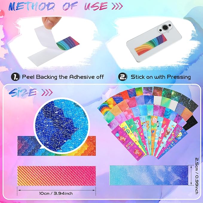 Gersoniel 72 Pcs Anxiety Sensory Stickers Strips Adhesive Textured Mental Health Calm Stickers Mindfulness Fidget Decals Stress Anxiety Relief Items for Therapy Office Desk Counselor(Mixed)