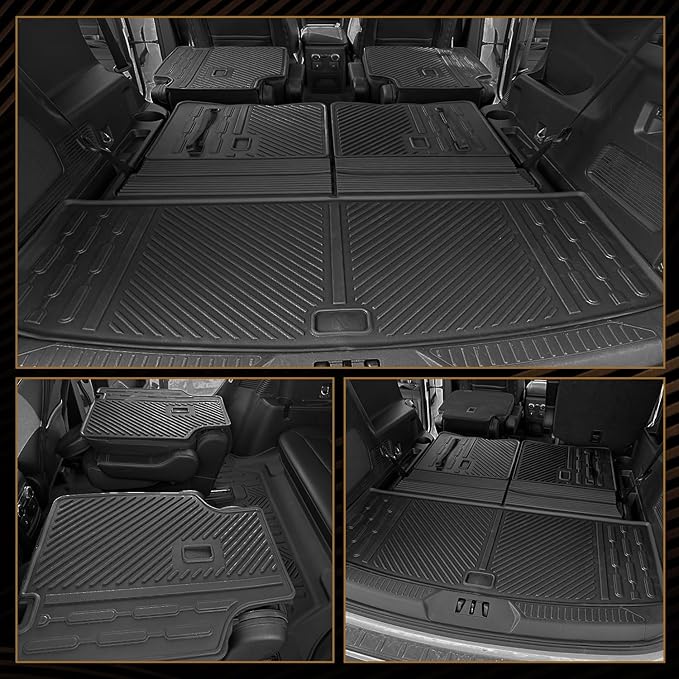 Naibeve Floor Mats for 2018-2023 Chevrolet Traverse 7 Seats Bucket Seats (for 2024 Traverse Limited)-for Chevy Traverse Cargo Mat 2nd Row Backrest Mats & 3rd Row Backrest Mats