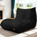 Bean Bag Chair,Giant Beanbag Chairs for Adults,Comfy Large Fireside Chair Lazy Sofa,Corduroy Bean Bag Lounger with Memory Foam Filled,Floor Sofa Couch for Home,Dorm,Living Room (Black)
