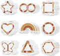Gersoniel 36 Pcs Anxiety Sensory Stickers Strips Adhesive Textured Mental Health Calm Stickers Mindfulness Fidget Decals Stress Anxiety Relief Items for Therapy Office Desk(Boho Breathe Style)