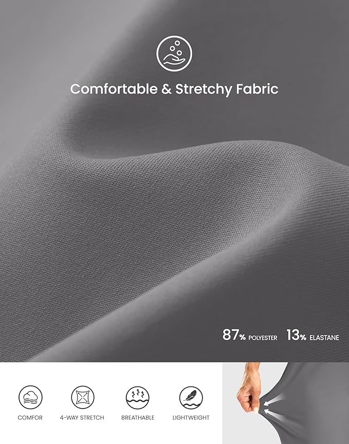 Women's Athletic Shorts with Zipper Pocket 7" High Waisted Stretchy Bermuda Shorts for Women Workout Running Casual