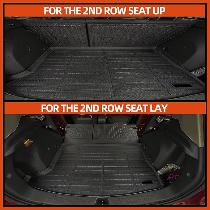Floor Mats for 2021-2025 2026 Chevrolet Trailblazer (Only Fit AWD) Floor Mats & Trunk Mat & Backrest Mats for Chevrolet Trailblazer All Season Accessories(Only Fit Cargo in Upper Deck Position)