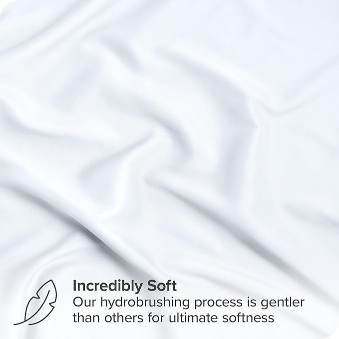 Bare Home Bed-in-A-Bag 8 Piece Comforter & Sheet Set - Split California King - Goose Down Alternative - Ultra-Soft 1800 Premium Bed Set (Split Cal King, White/White)