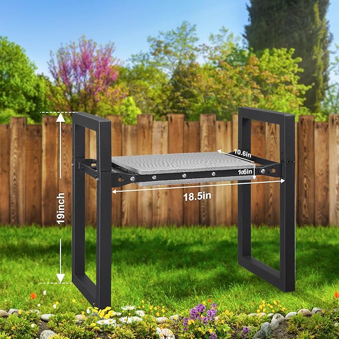 JAOTREL Garden Kneeler and Seat, Foldable Garden Stool 400lbs Heavy Duty, Protects Knees and Back, Ideal for Women, Men, and Seniors Gardeners, Large Size 19"x10.6"x18.5"