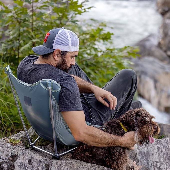 Grand Trunk Mayfly Low Profile Ground Chair – Lightweight, Packable & Reclining Festival Chair, Quick Setup, Stable & Versatile for Camping, Concerts, Beach & Outdoor Events