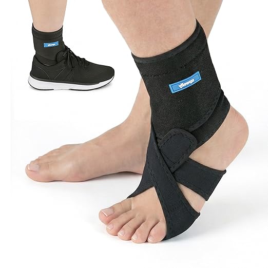 UPWELLY FootLift Pro (LEFT), Wearable Ankle and Foot Support Brace, For Walking Assistance and Foot Stability with Shoes, Socks, Barefoot Foot Support For Unisex And Plantar Fasciitis Relief, Black