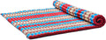Leewadee - Foldable Floor Mattress - Japanese Roll Up Futon -Trifold Tatami Mat- Guest Floor Bed - Camping Mattress - Thai Massage Mat, Kapok Filled, 75 x 57 inches, Blue Red