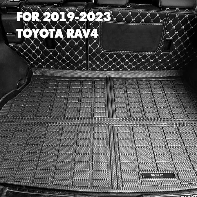 Compatible for 2019-2025 Toyota RAV4 Floor Mats & Cargo Liner All Weather Floor Mats for 2019 2020 2021 2022 2023 2024 2025 RAV4 Accessories (Not Fit Hybrid)