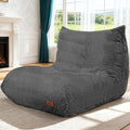 Bean Bag Chair,Giant Beanbag Chairs for Adults,Comfy Large Fireside Chair Lazy Sofa,Corduroy Bean Bag Lounger with Memory Foam Filled,Floor Sofa Couch for Home,Dorm,Living Room (Dark Grey)