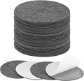 30-Pack Lamp Base Felt, 4.5 Inch Dia. 2mm Thick Self Adhesive Round Fabric Felt Pads for Lamp/Furniture/DIY, Non-Slip Fiber Backed Patch Circles with Adhesive Backing [Grey]