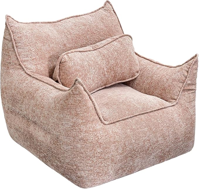 GLCS Bean Bag Chair for Adults,Comfy Reading Chair with Back Cushion,Bean Bag Chairs for Kids,Cozy Chair for Bedroom,Living Room, Apartment