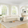 108" Convertible Sleeper Sofa Bed, Corduroy Folding Sofa Bed with Fixed-Shape Frame, Fold Out Floor Mattress Couch, Lazy Compression Sofas for Living Room, Bedroom, No Assembly Required,Beige
