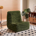 Bean Bag Chair for Adults, Lovely Bean Bag Chair with Plush Faux Fur, Lazy Floor Sofa, Comfy Reading Nook Chairs, Couch Single Sofa for Living Room Bedroom Office (Green)
