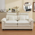 72'' Cloud Modern Loveseat Couch with Detachable Headrest, Modular Sectional Sofa Couch Deep Love Seat, Oversized 2 Seater Chenille Comfy Sofa with Armrests for Living Room, Beige