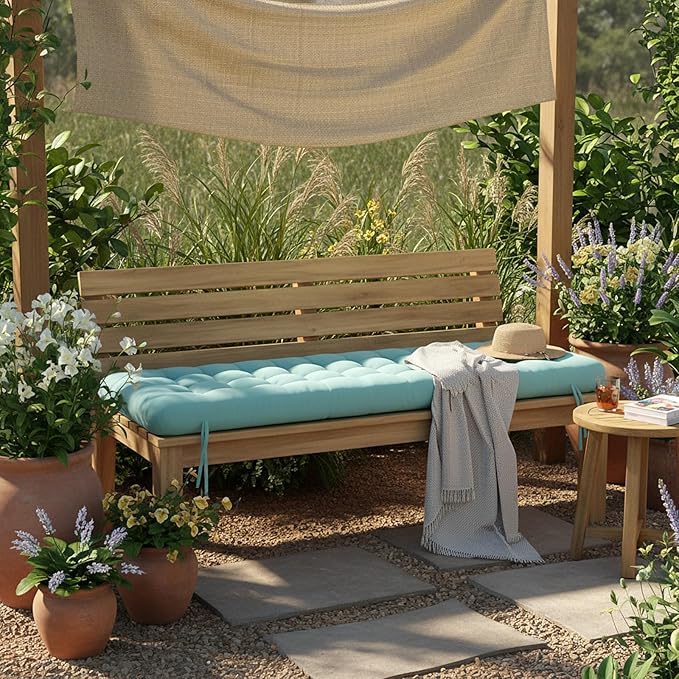 Vercraft Long Floor Cushion Large Floor Cushion with Brushed Cotton 74.8 x 27.5 x 3.15 in Jumbo Lounger Pillow for Outdoor Indoor Bay Window Meditation Yoga Reading Sleeping(Cyan)