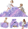 MeMoreCool Foam Climbing Toddler Couch, Modular Kids Sofa with Slide & Stair, Convertible Baby Couch for Playroom, Sectional Furniture for Crawling, Climbing, and Kids’ Play