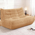 Bean Bag Chair,Giant Beanbag Chairs for Adults,Comfy Large Fireside Chair Lazy Sofa,Corduroy Bean Bag Lounger with Memory Foam Filled,Floor Sofa Couch for Home,Living Room (Khaki, Loveseat)