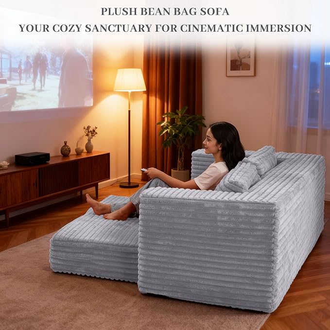 HABUTWAY Convertible Folding Sofa Bed Couch,3 in 1 Pull Out Couch Bed,Loveseat Sleeper Sofa Bed,Boneless Couches with Pillows for Living Room Bedroom, Light Grey