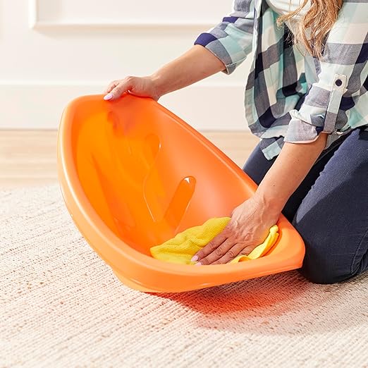 ECR4Kids Leaf Floor Seat, Rocker Chair, Orange, 6-Piece