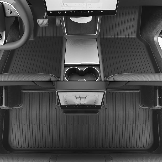 Floor Mats Trunk Mat Fit for Tesla Model Y Juniper 2025 2026 (5-Seat), TPE All Weather Floor Liners Trunk Liner Cargo Mat for Model Y Accessories 4PCS