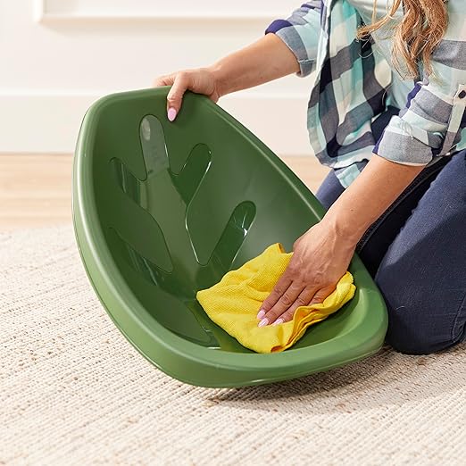 ECR4Kids Leaf Floor Seat, Rocker Chair, Hunter Green, 6-Piece