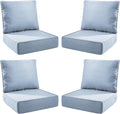 Luxury Outdoor Seat Cushion Set-24 x 24 x 6 Inch Outdoor Chair Cushions with Water Resistant & Removable Cover Outdoor Cushions for Patio Furniture Chair Sofa Couch