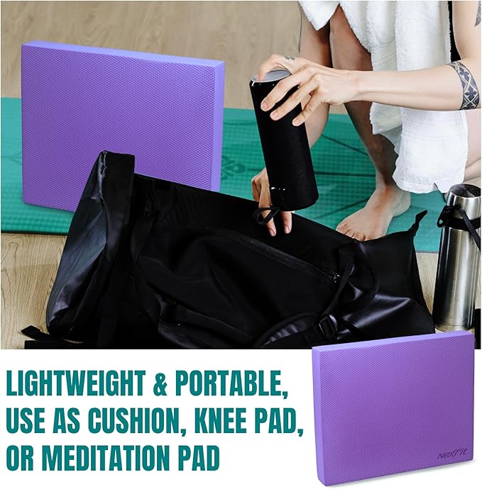 NexFit High-Density Balance Pad - Durable TPE Foam Balance Pad Physical Therapy, Foam Exercise Pad with Non-Slip Surface, Lightweight for Home & Gym Workouts, Core Strength & Balance Enhancement