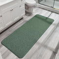 Bosap Bath Mat,Ultra Thin Bathroom Runner Rugs,Large Bath Mats for Bathroom,Quick Dry,Non-Slip,Machine Washable,Low Pile,Bath Rug,Shower Outside,Sink,Home Decor Accessories.Green,3'x5'(36x60inch)