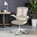 Ergonomic Office Chair - 400LB Comfy Desk Chairs with Lumbar Back Support, Mesh Computer Chairs with Wheels and Arms for Home Office, Study (Khaki-Without Headrest)