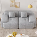 85" Cloud Loveseat Sofa in a Box, Modern Small Couch No Assembly Required, Comfy Deep Seat Boneless Couches for Living Room, Bedroom, Apartment, Light Grey 1 PCS