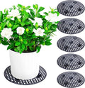 LFUTARI 6Pack Large 15" Plant Level Pot Elevator, Heavy Duty Plant Stands, Plant Pot Saucer for Prevent Rot and Damage on Patio & Deck (40cm-6pcs, Black)