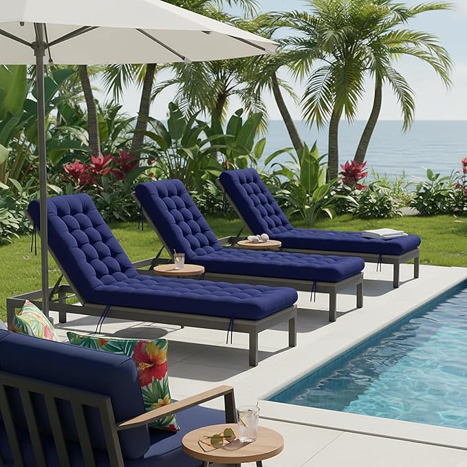 Vercraft Long Floor Cushion Large Floor Cushion with Brushed Cotton 74.8 x 27.5 x 3.15 in Jumbo Lounger Pillow for Outdoor Indoor Bay Window Meditation Yoga Reading Sleeping (Navy Blue)