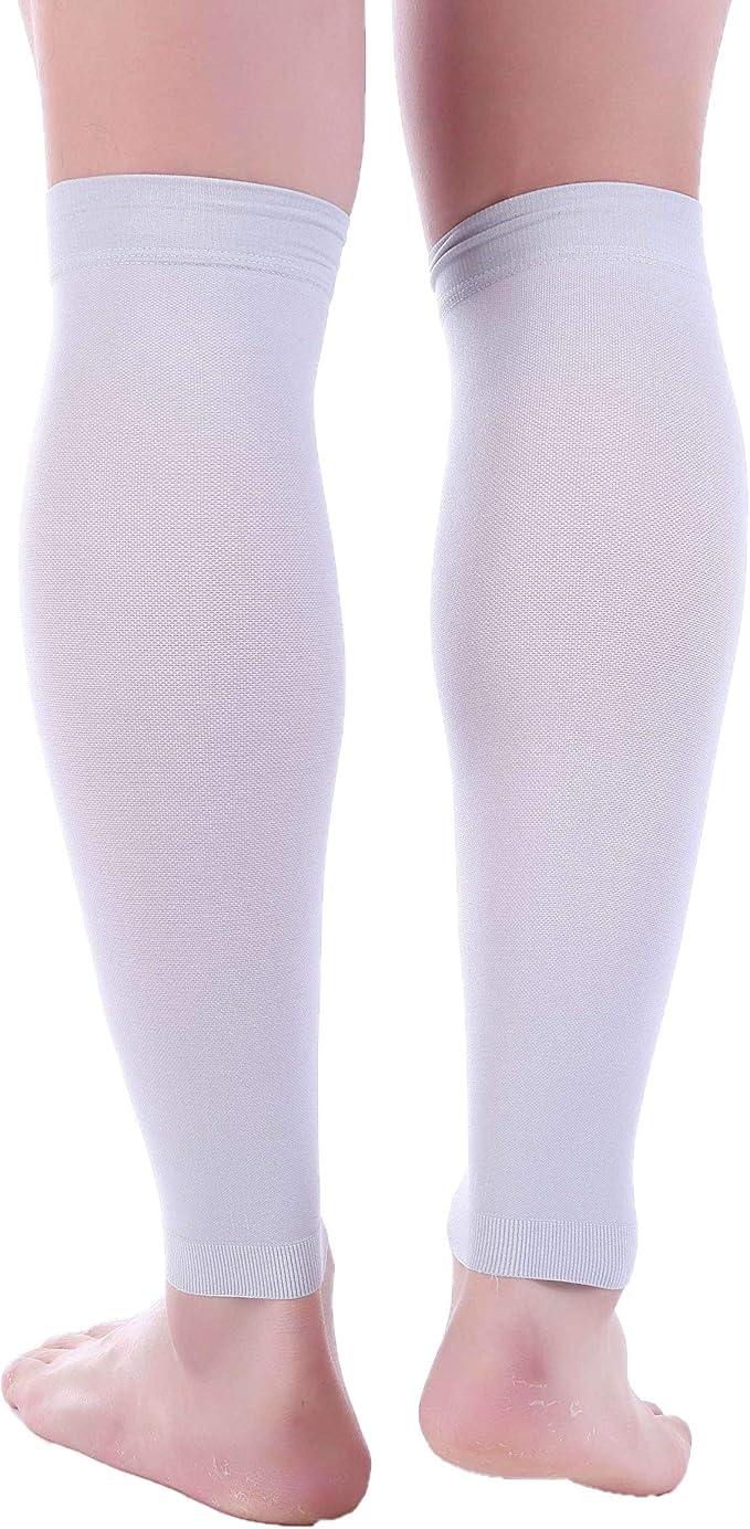 Doc Miller Compression Calf Sleeve for Men & Women – 20-30mmHg Graduated Support for Running, Shin Splints, Calf Strain – Knee High, Small to 6XL Plus Size