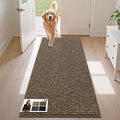 JSEI Dirt Trapper Door Mat 24"x60" Non-Slip Washable Entrance Mat, Dog Doormats, Absorbent & Fade-Resistant Floor Mats, Low Profile Welcome Mats for Entryway, Front Door, and Inside Entrance, Brwon