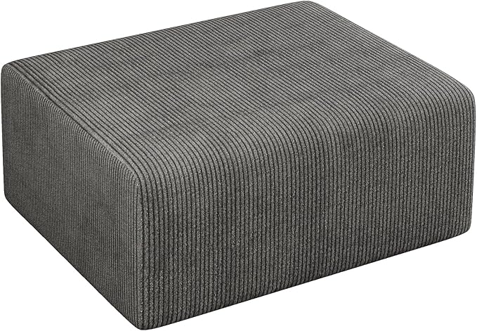 Furnimart 41" Big Oversized Ottoman for Modular Sectional Sofa Bed, Modern Boneless Large Ottoman Compression Footstool Cloud Couches for Living Room, No Assembly Corduroy Dark Grey