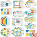 Fulmoon 120 Pcs Anxiety Sensory Stickers Textured Sensory Strips Tactile Rough Calm Sensory Stickers Adhesive Tactile Fidget Tool for Classroom Desk Adults Teens Anxiety Relief(Retro Color)
