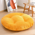 35" Washable Floor Pillow Cushion for Adults, Meditation Cushion Pillow, Extra Large Round Floor Sitting, Removable Tufted Corduroy Cover, for Tatami Living Room or Yoga, Orange, Machine Washable