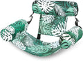 SLOOSH Pool Floats Chairs Adult,Inflatable Pool Lounge,Plant Pattern Floating Mat Hammock,Blow up Water Chairs Noodles rafts for Party Summer Water Beach Fun