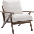 chairus Mid Century Accent Armchair Modern Upholstered Lounge Chair Compfy Leisure Arm Chair for Living Room Fireplace/Bedroom/Reception/Dorms, Linen Fabric White