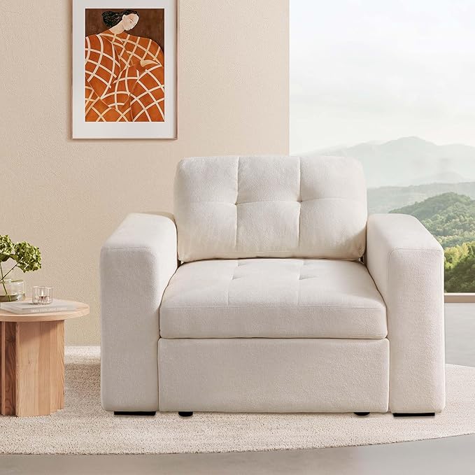 ORRD Armrest Chair for Modular Sectionals Sofa Couch, Modular Sofa Chair with Storage for Living Room
