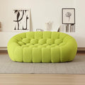 JACH 78.74'' Modern Bubble Sofa, Comfy Upholstered Loveseat Couch, Lazy Floor Curved Couch, 3D Honeycomb-Shaped Leisure Sofa for Living Room, Apartment, Small Space, Fluorescent Green