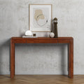 NTC Flow 47-Inch Console Table, Modern Solid Wood Entryway Table with Hidden Drawer, Waterproof & Heat Resistant, Narrow Table for Hallway, Living Room & Foyer, Dark Walnut