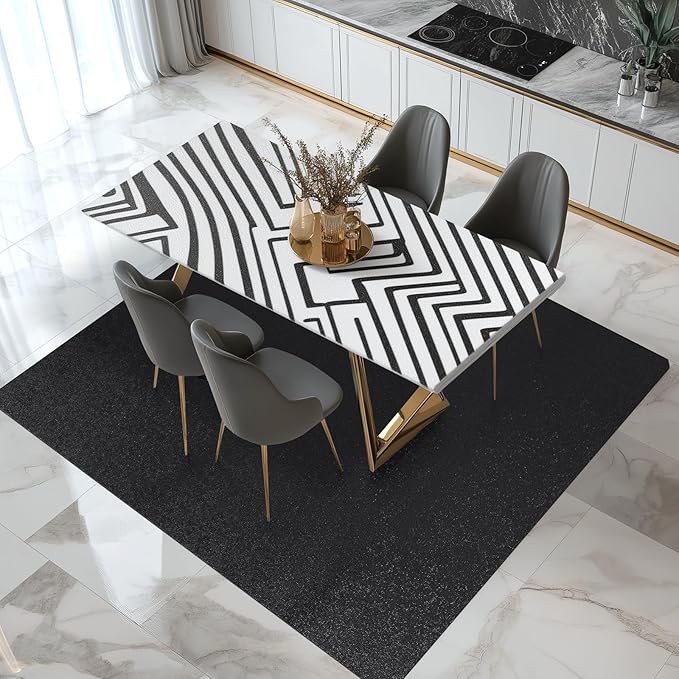 Chair Mat for Hard Floors, tixpol 60" x 75" Plastic Chair Mat for Hardwood Floors, Non-Slip Hard Floor Protector Desk Mat for Home Office, Waterproof Vinyl Floor Mat for Kids & Pets (Black)