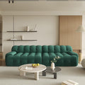Oversized Loveseat Sofa, 3D Mesh Fabric Comfy Sectional Cloud Sofa Couches, Curved Couch for Living Room, Office, Apartment,No Assembly Required (Green, 102.4")