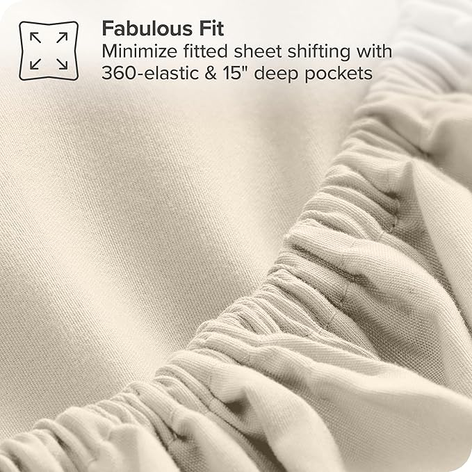 Bare Home Bed-in-A-Bag 7 Piece Comforter & Sheet Set - King - Goose Down Alternative - Ultra-Soft 1800 Premium - Bed Set (King, Taupe/Sand)