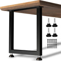 CHICAURA Heavy Duty Metal Table Legs 28x24 Inch, Modern Industrial Steel Square Frame for DIY Dining Table, Kitchen Table Base, Desk, Workstation, Supports 1000lbs, Set of 2 (Black)