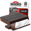 X-PROTECTOR Non-Slip Furniture Pads 8 PCS 1.5” x 5” - Rubber Furniture Grippers - Self-Adhesive Floor Protectors Grips for Furniture Feet!